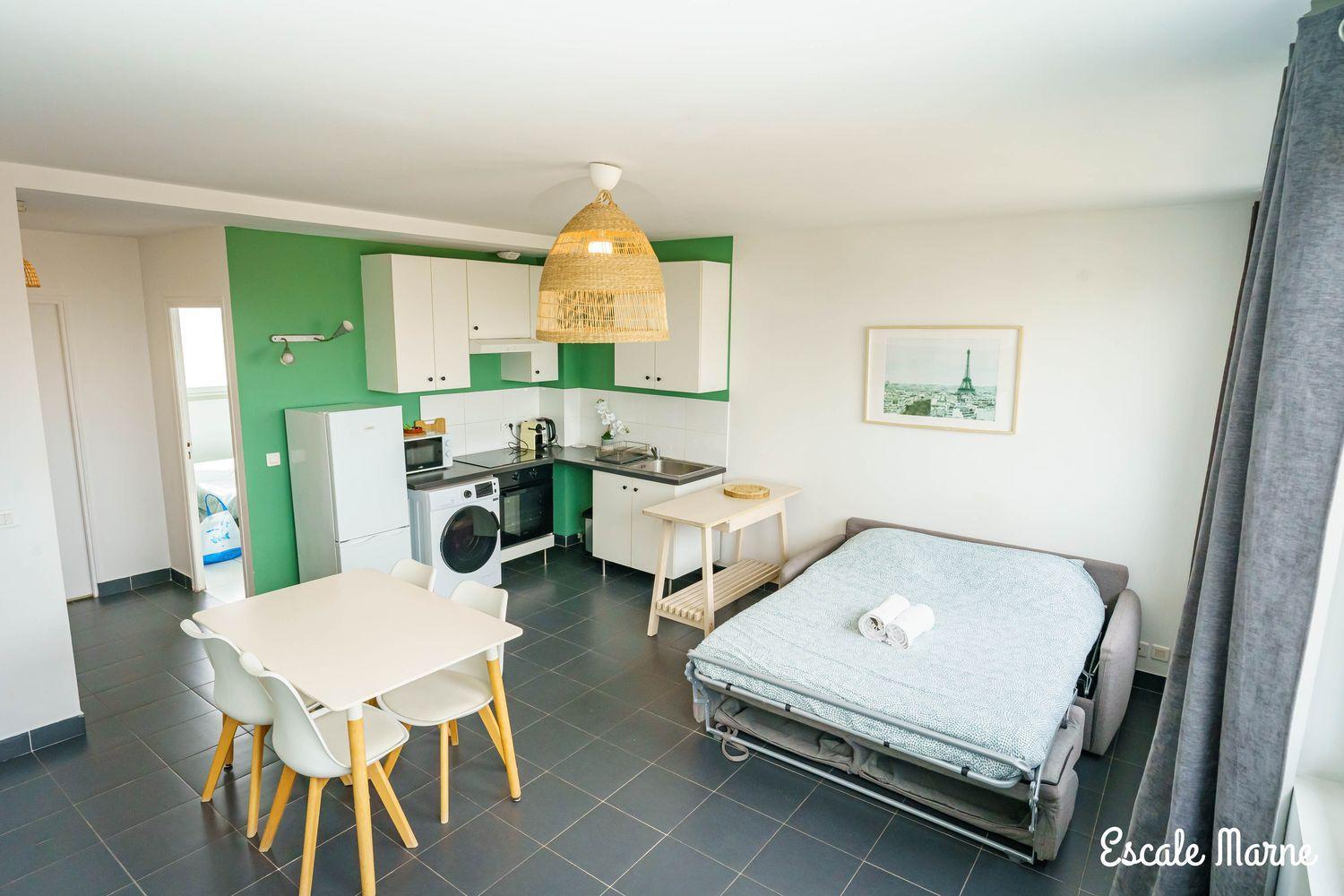 Escale-Marne Fr - 201 - Free Parking - Free Luggage Storage - All Equipped - Linen Included - Washing Machine - Luxury Emma Mattress 160X200 - 10Mn Walk Metro 8 - Rer A - Panoramic View - From 1 To 6 Guests Maisons-Alfort Exterior foto