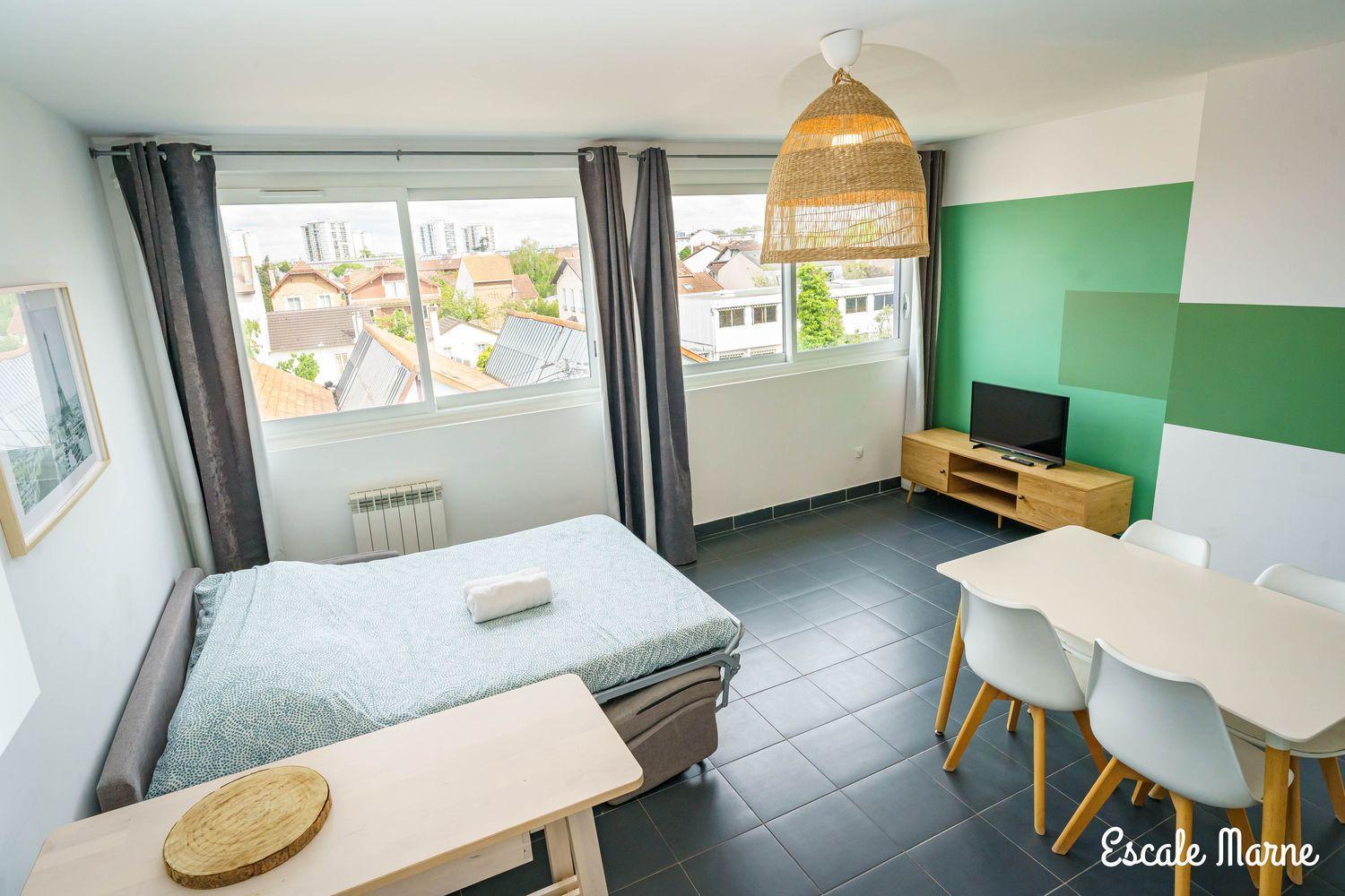 Escale-Marne Fr - 201 - Free Parking - Free Luggage Storage - All Equipped - Linen Included - Washing Machine - Luxury Emma Mattress 160X200 - 10Mn Walk Metro 8 - Rer A - Panoramic View - From 1 To 6 Guests Maisons-Alfort Exterior foto